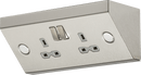 Knightsbridge MLA SKR008 13A 2G Mounting DP Switched Socket - Stainless Steel with grey insert - Knightsbridge MLA - Falcon Electrical UK