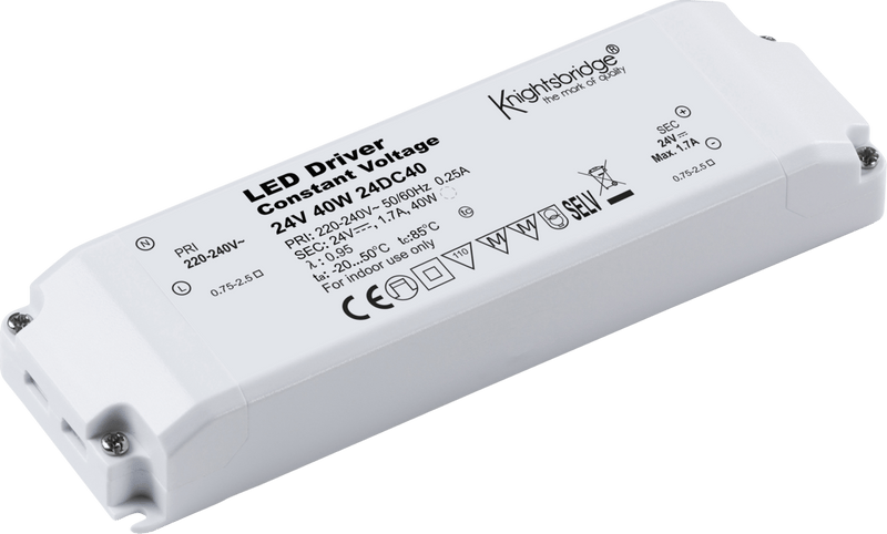 Knightsbridge MLA 24DC40 IP20 24V DC 40W LED Driver - Constant Voltage - Knightsbridge MLA - Falcon Electrical UK