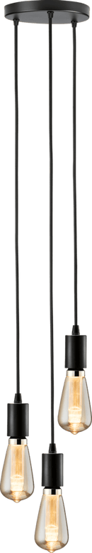 Knightsbridge MLA CALCO3PMB CALLA - 230V E27 Contemporary 3 Light Pendant - Matt Black - Knightsbridge MLA - Falcon Electrical UK