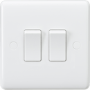 Knightsbridge MLA CU3000 Curved Edge 10AX 2G 2-Way Switch - Knightsbridge MLA - Falcon Electrical UK