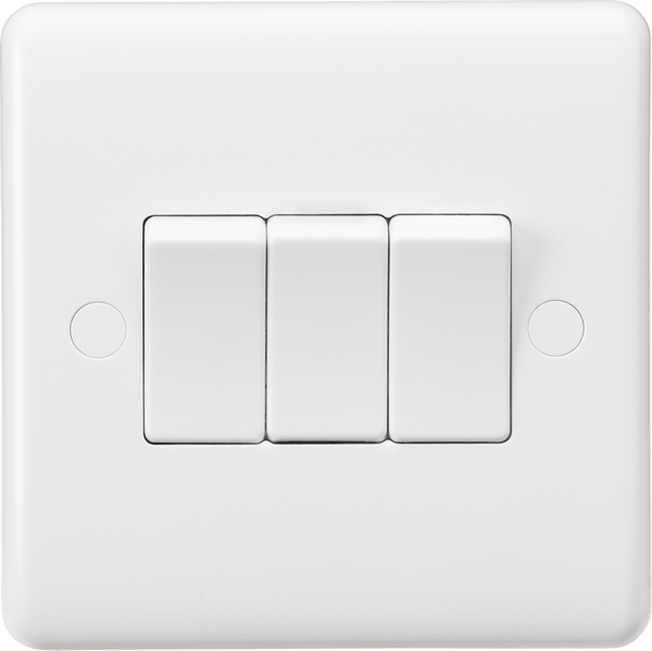 Knightsbridge MLA CU4000 Curved Edge 10AX 3G 2-Way Switch - Knightsbridge MLA - Falcon Electrical UK