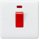 Knightsbridge MLA CU8331N Curved Edge 45A DP Switch with Neon (small) - Knightsbridge MLA - Falcon Electrical UK