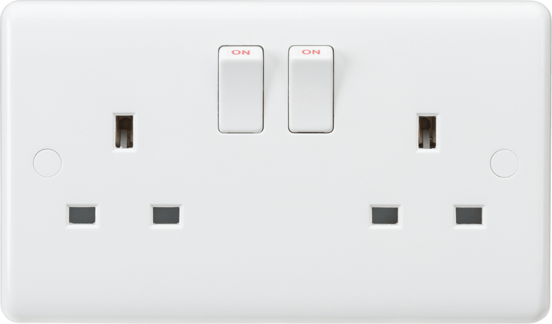 Knightsbridge MLA CU9000 13A 2G DP Switched Socket with twin earths - ASTA approved - Knightsbridge MLA - Falcon Electrical UK