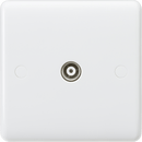 Knightsbridge MLA CU0120 Curved Edge Coax TV Outlet (isolated) - Knightsbridge MLA - Falcon Electrical UK