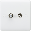 Knightsbridge MLA CU0140 Curved Edge Coax TV and SAT TV Outlet - Knightsbridge MLA - Falcon Electrical UK