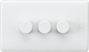 Knightsbridge MLA CU2163 Curved Edge 3G 40-400W Dimmer - Knightsbridge MLA - Falcon Electrical UK