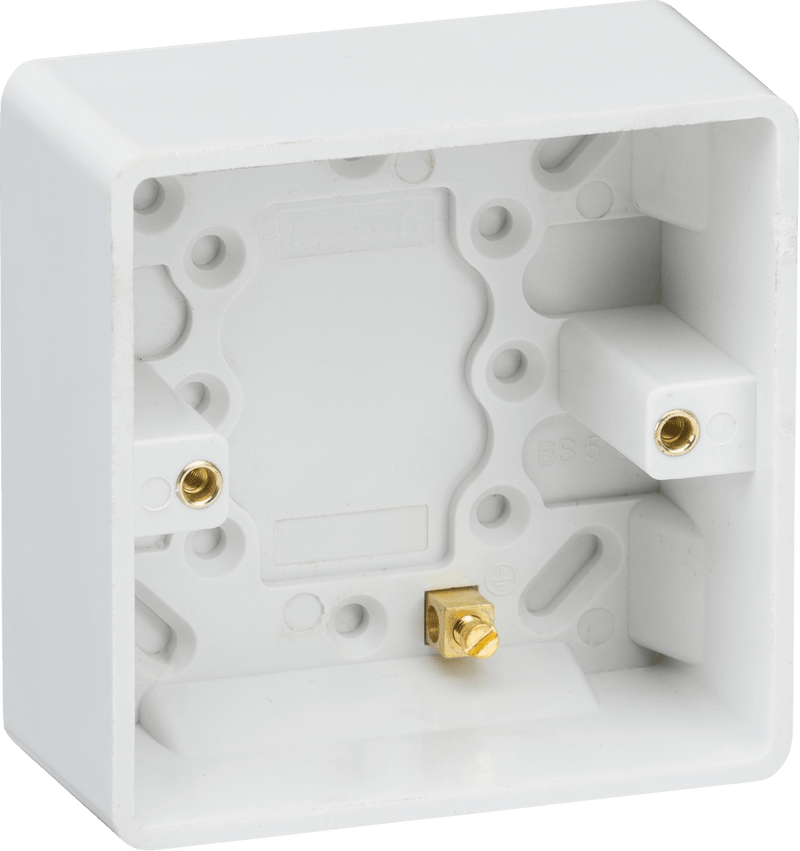 Mla Terminal Knightsbridge MLA CU1700 Curved Edge Single 35mm Pattress Box with ...