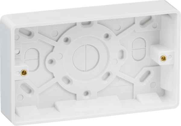 Knightsbridge MLA CU1500 Curved Edge Double 25mm Pattress Box - Knightsbridge MLA - Falcon Electrical UK