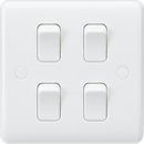 Knightsbridge MLA CU4101 Curved Edge 10AX 4G 2-Way Switch (on single plate) - Knightsbridge MLA - Falcon Electrical UK