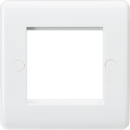 Knightsbridge MLA CU2G Curved Edge 2G Modular Faceplate - Knightsbridge MLA - Falcon Electrical UK