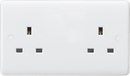 Knightsbridge MLA CU9000U Curved Edge 13A 2G Unswitched Socket - Knightsbridge MLA - Falcon Electrical UK