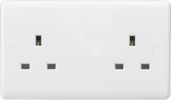 Knightsbridge MLA CU9000U Curved Edge 13A 2G Unswitched Socket - Knightsbridge MLA - Falcon Electrical UK
