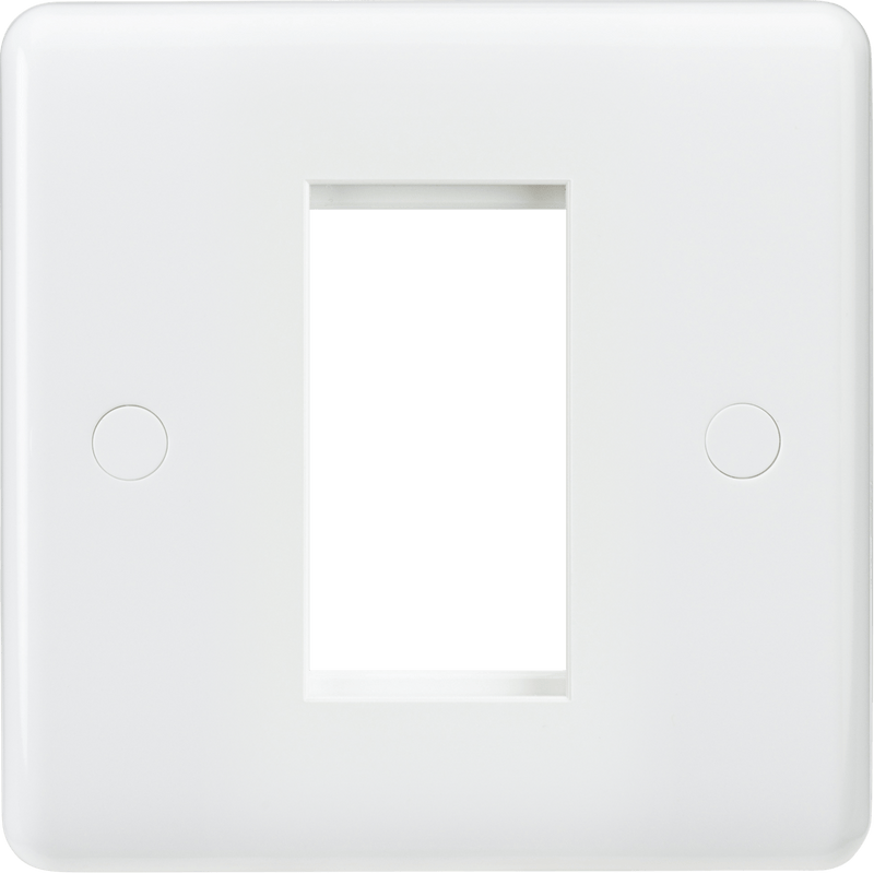 Knightsbridge MLA CU1G Curved Edge 1G Modular Faceplate - Knightsbridge MLA - Falcon Electrical UK