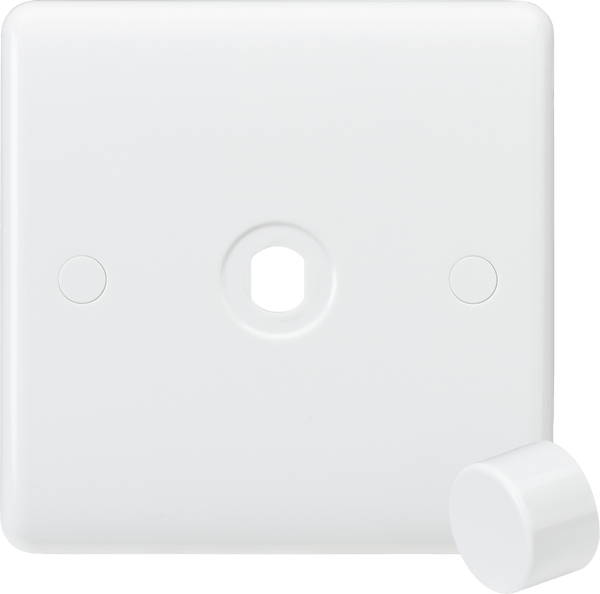 Knightsbridge MLA CU1DIM Curved Edge 1G Dimmer Plate with Matching Dimmer Cap - Knightsbridge MLA - Falcon Electrical UK