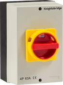 Knightsbridge MLA IN0027 IP65 63A Rotary Isolator 4P AC (230V-415V) - Knightsbridge MLA - Falcon Electrical UK