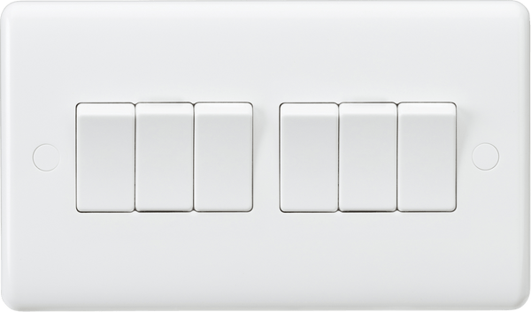 Knightsbridge MLA CU4200 Curved Edge 10AX 6G 2-Way Switch - Knightsbridge MLA - Falcon Electrical UK