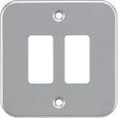 Knightsbridge MLA GDFP002M Metalclad 2G grid faceplate - Knightsbridge MLA - Falcon Electrical UK