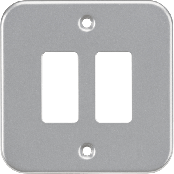 Knightsbridge MLA GDFP002M Metalclad 2G grid faceplate - Knightsbridge MLA - Falcon Electrical UK