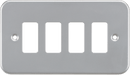 Knightsbridge MLA GDFP004M Metalclad 4G grid faceplate - Knightsbridge MLA - Falcon Electrical UK