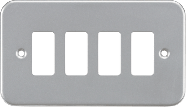 Knightsbridge MLA GDFP004M Metalclad 4G grid faceplate - Knightsbridge MLA - Falcon Electrical UK