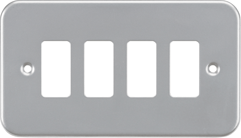 Knightsbridge MLA GDFP004M Metalclad 4G grid faceplate - Knightsbridge MLA - Falcon Electrical UK