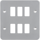 Knightsbridge MLA GDFP006M Metalclad 6G grid faceplate - Knightsbridge MLA - Falcon Electrical UK