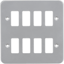 Knightsbridge MLA GDFP008M Metalclad 8G grid faceplate - Knightsbridge MLA - Falcon Electrical UK