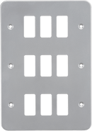 Knightsbridge MLA GDFP009M Metalclad 9G grid faceplate - Knightsbridge MLA - Falcon Electrical UK