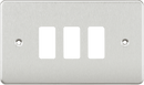 Knightsbridge MLA GDFP003BC Flat plate 3G grid faceplate - brushed chrome - Knightsbridge MLA - Falcon Electrical UK