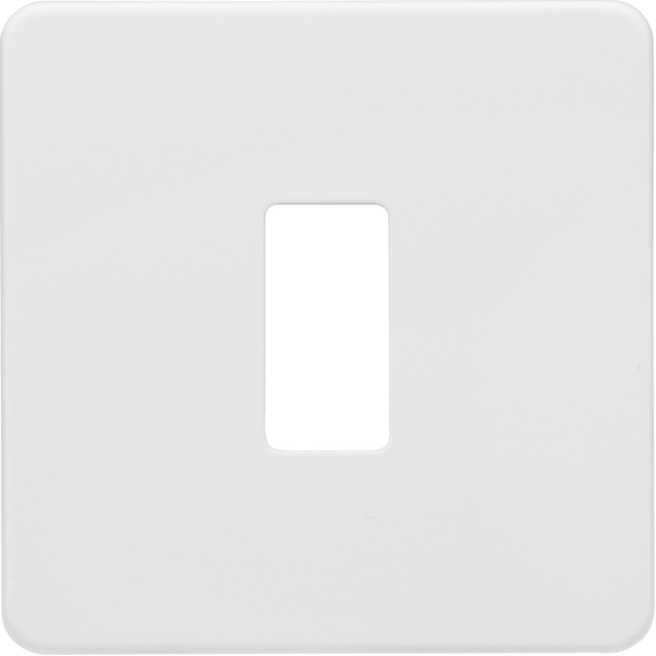 Knightsbridge MLA GDSF001MW Screwless 1G grid faceplate - matt white - Knightsbridge MLA - Falcon Electrical UK