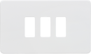 Knightsbridge MLA GDSF003MW Screwless 3G grid faceplate - matt white - Knightsbridge MLA - Falcon Electrical UK
