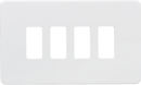 Knightsbridge MLA GDSF004MW Screwless 4G grid faceplate - matt white - Knightsbridge MLA - Falcon Electrical UK
