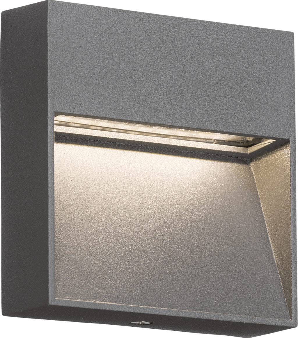 Mla Led Knightsbridge MLA LWS2G 230V IP44 3W LED Square Wall/Guide light - Grey ...