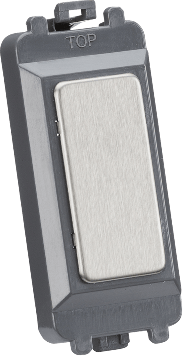 Knightsbridge MLA GDM013BC Blank grid module - brushed chrome - Knightsbridge MLA - Falcon Electrical UK