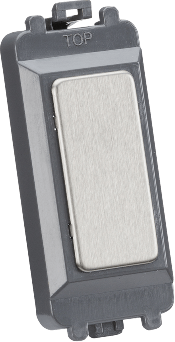 Knightsbridge MLA GDM013BC Blank grid module - brushed chrome - Knightsbridge MLA - Falcon Electrical UK