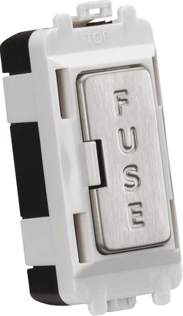 Knightsbridge MLA GDM011BC 13A fused module - brushed chrome - Knightsbridge MLA - Falcon Electrical UK