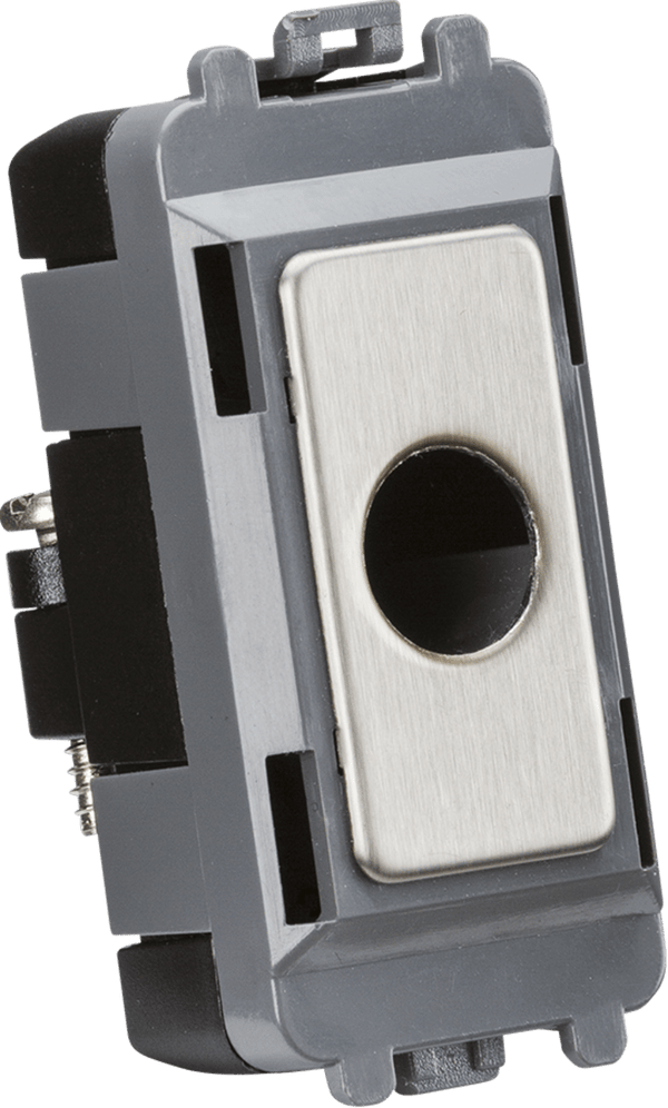 Knightsbridge MLA GDM012BC Flex outlet module (up to 10mm) - brushed chrome - Knightsbridge MLA - Falcon Electrical UK