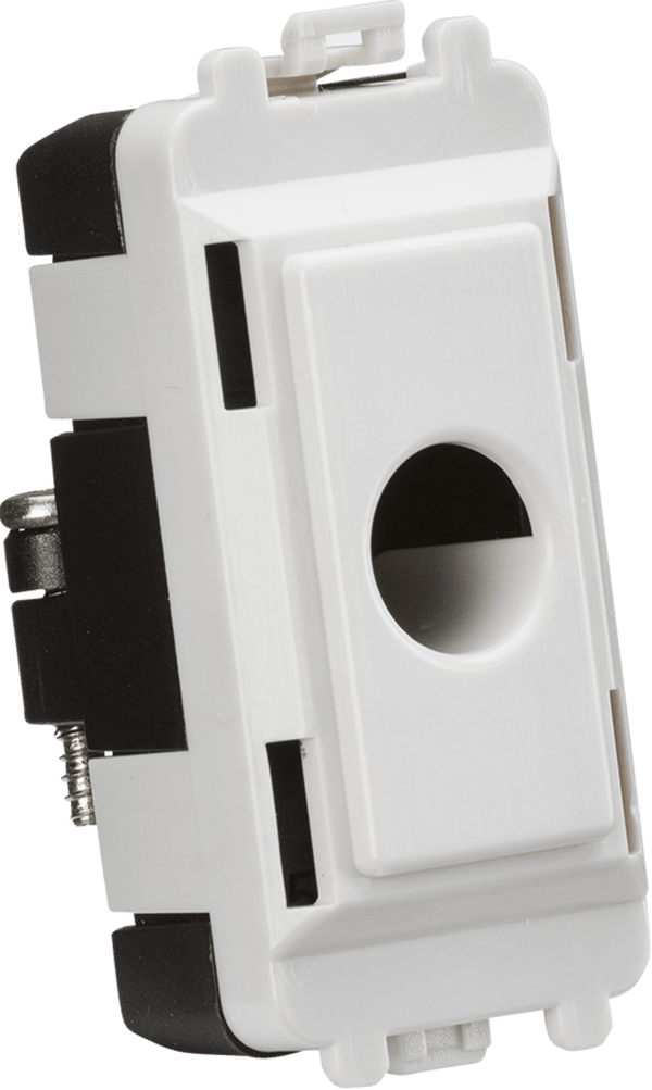 Knightsbridge MLA GDM012U Flex outlet module (up to 10mm) - white - Knightsbridge MLA - Falcon Electrical UK