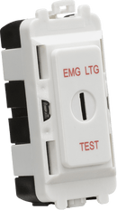 Knightsbridge MLA GDM008U 20AX DP key module (marked EMG LTG TEST) - white - Knightsbridge MLA - Falcon Electrical UK