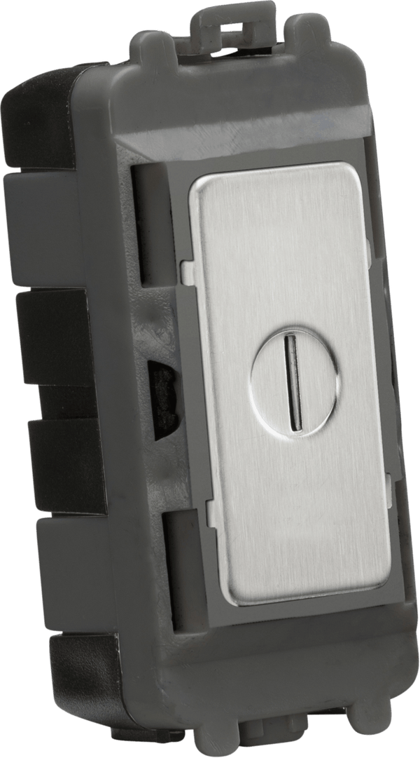 Knightsbridge MLA GDM009BC 20AX 2 way SP key module - brushed chrome - Knightsbridge MLA - Falcon Electrical UK