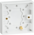 Knightsbridge MLA SN1300 Single 16mm Pattress Box with Earth Terminal - Knightsbridge MLA - Falcon Electrical UK