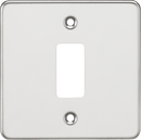 Knightsbridge MLA GDFP001PC Flat plate 1G grid faceplate - polished chrome - Knightsbridge MLA - Falcon Electrical UK