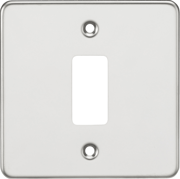 Knightsbridge MLA GDFP001PC Flat plate 1G grid faceplate - polished chrome - Knightsbridge MLA - Falcon Electrical UK
