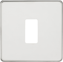 Knightsbridge MLA GDSF001PC Screwless 1G grid faceplate - polished chrome - Knightsbridge MLA - Falcon Electrical UK