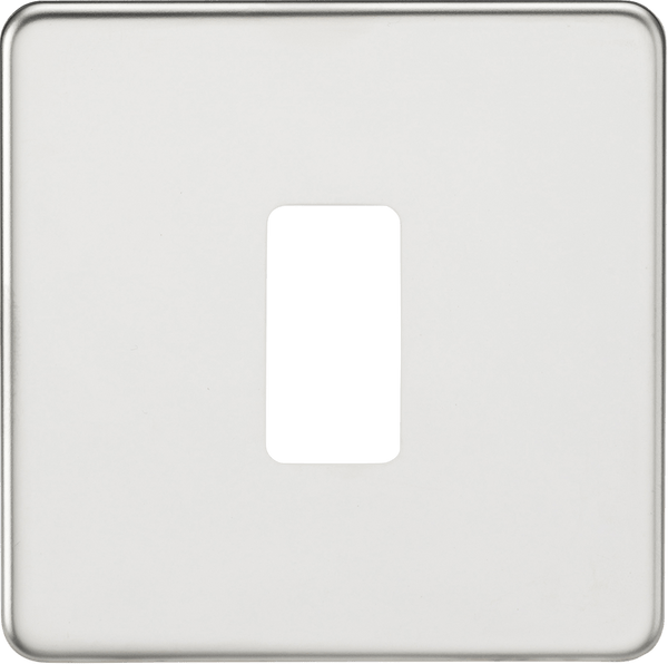 Knightsbridge MLA GDSF001PC Screwless 1G grid faceplate - polished chrome - Knightsbridge MLA - Falcon Electrical UK