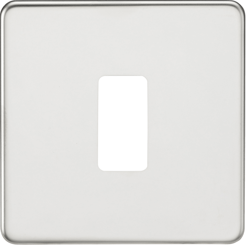 Knightsbridge MLA GDSF001PC Screwless 1G grid faceplate - polished chrome - Knightsbridge MLA - Falcon Electrical UK