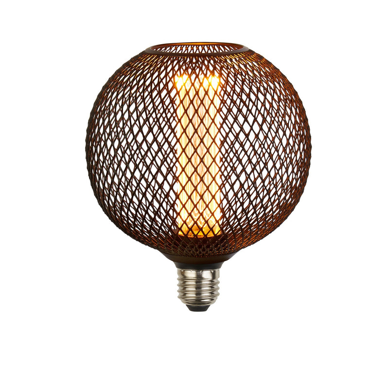 Searchlight 16003BK Wire Mesh Effect Globe Lamp - Black Metal - Searchlight - Falcon Electrical UK