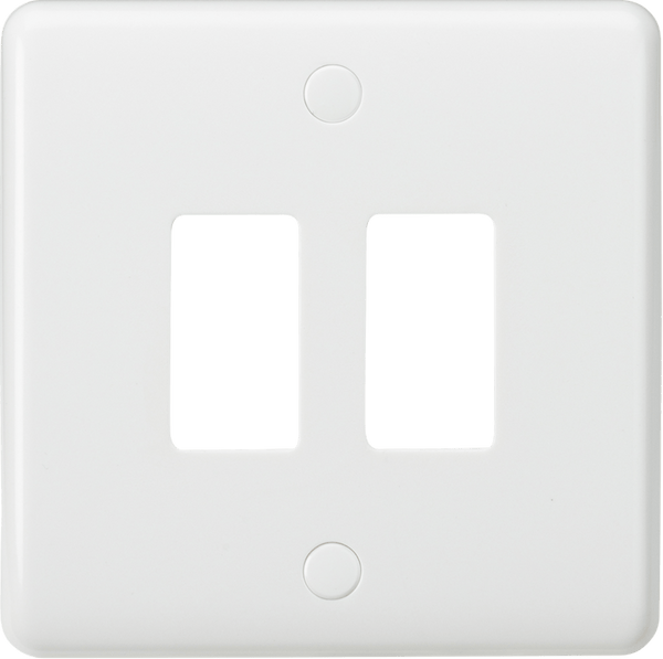 Knightsbridge MLA CUG2 Curved edge 2G grid faceplate - Knightsbridge MLA - Falcon Electrical UK