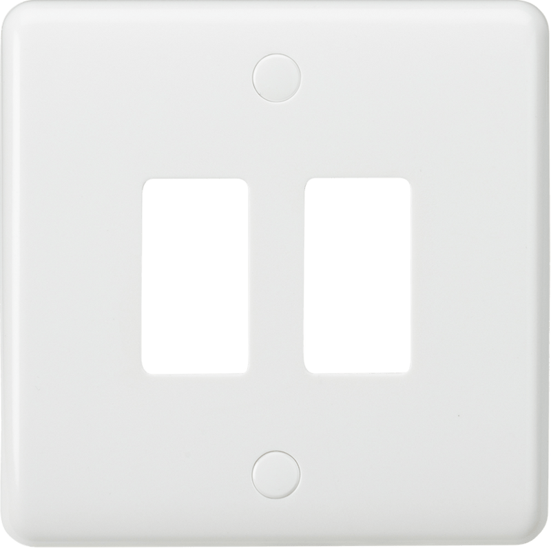 Knightsbridge MLA CUG2 Curved edge 2G grid faceplate - Knightsbridge MLA - Falcon Electrical UK