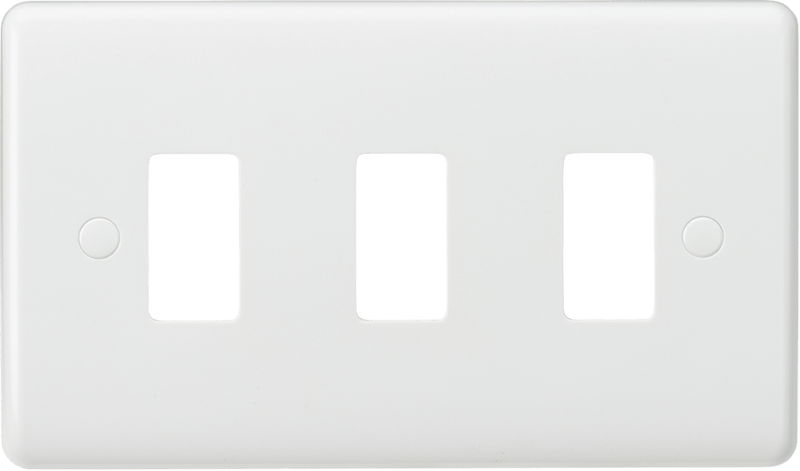 Knightsbridge MLA CUG3 Curved edge 3G grid faceplate - Knightsbridge MLA - Falcon Electrical UK